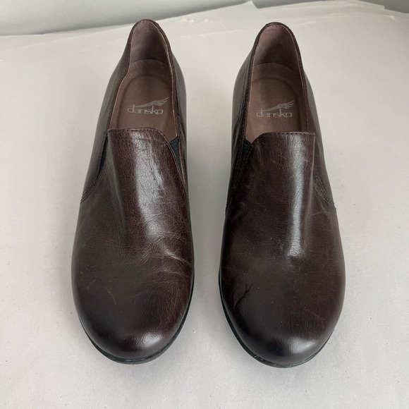 Dansko Robin Brown Leather Slip on Shoes EUR 37 Womens Size 6.5-7 Casual Bootie - Picture 2 of 9